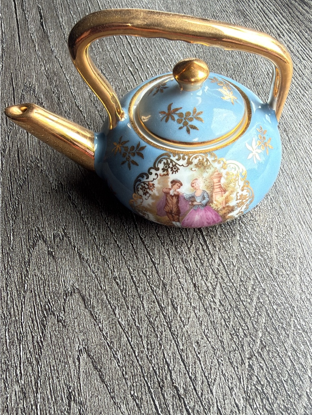 Vintage Limoges France Porcelain Teapot Figurine/Trinket